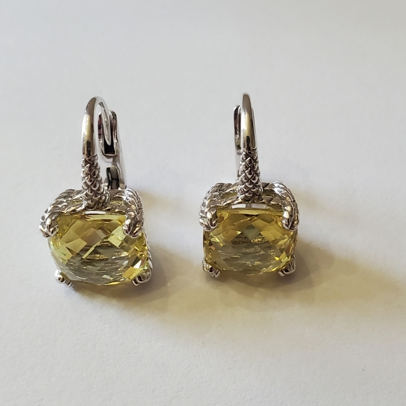 Judith Ripka Lemon Citrine Earrings - Picture 3 of 7
